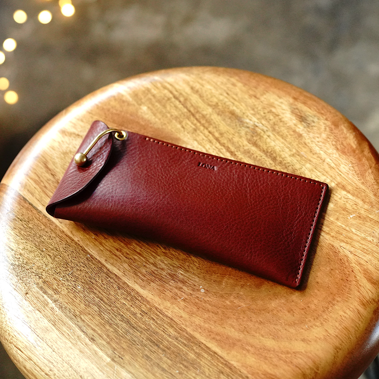 LONA glasses case-U 真鍮 ネブラスカ レザー メガネケース Glasses case-U