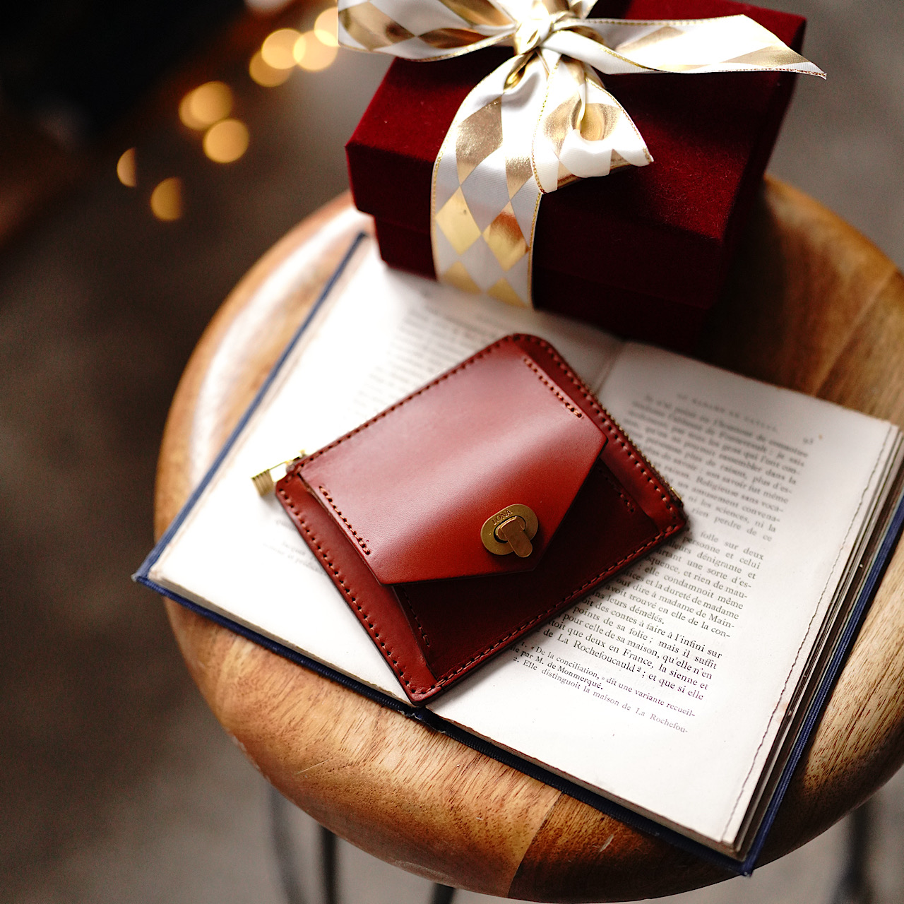 Box mini wallet -ento- terracotta brown